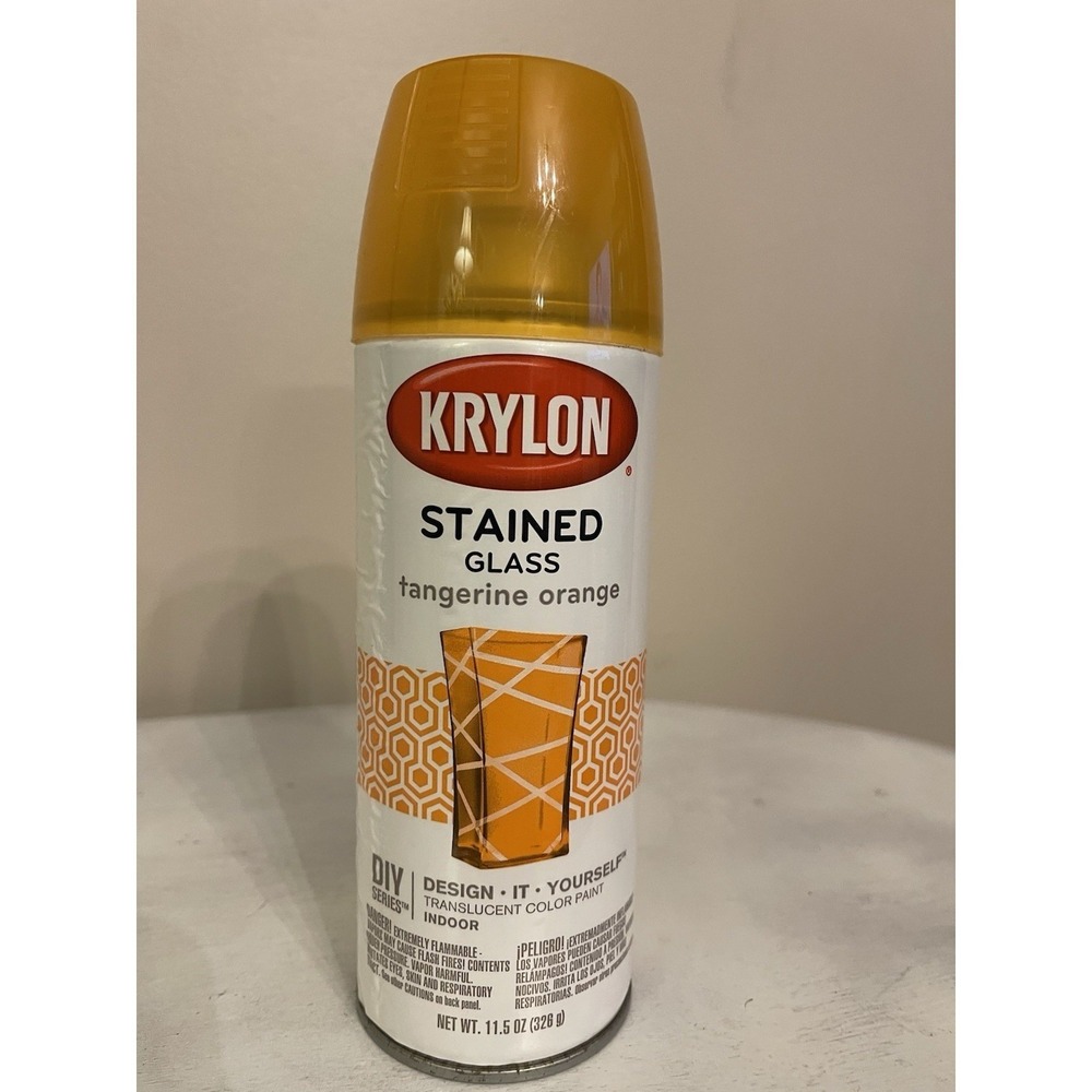 Krylon K09034000 Stained Glass 11.5 Ounce‎ (Pack of 1), Tangerine Orange
